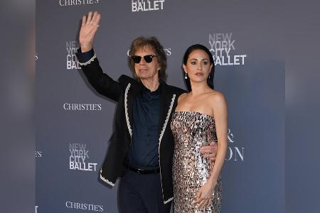 Mick Jagger und Melanie Hamrick verliebt auf dem roten Teppich