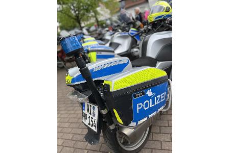Motorradkontrolle der Polizei bei Otzberg-Hering.