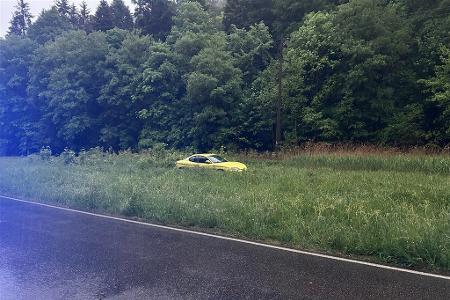 Pkw im Grünstreifen
