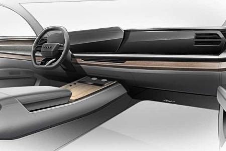 Ein erster Blick in den Innenraum des neuen Audi Q9