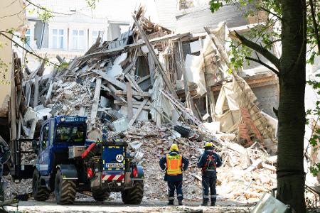 Schuttberg nach Hauseinturz