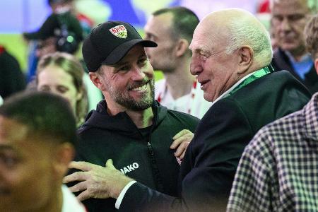 Familientreffen im Pokalfinale: Dieter Hoeneß hält zum Sohn