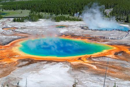 Grand Prismatic Spring in Wyoming