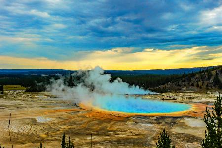 Grand Prismatic Spring in Wyoming
