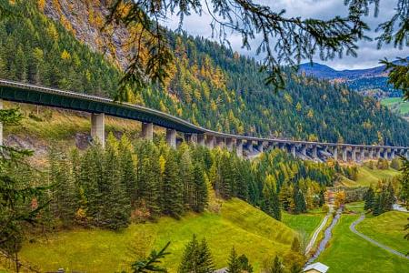 Alpen, Autobahn, Brenner, Wald