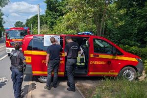 © Feuerwehr Dresden
Der Waldbrand befand sich unweit der Bautzner Straße.