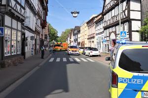 Die Westerbachstraße war während der Unfallaufnahme voll gesperrt.