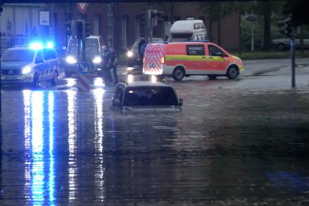 Auch in Rheine regnete es kräftig.