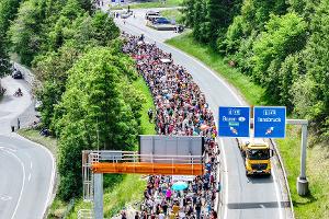 Tausende demonstrierten gegen die Umweltbelastungen durch den Transitverkehr
