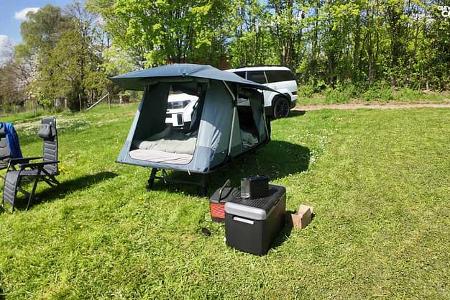 Stellplatz, Thule Outset, Zelt, Anhängerkupplung, Dachzelt, Camping