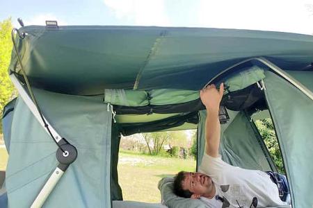 Zelttüren, Thule Outset, Zelt, Anhängerkupplung, Dachzelt, Camping