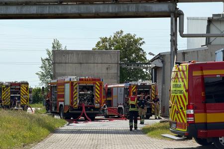 © Feuerwehr Dresden
Mehrere Löschfahrzeuge sind zeitgleich im Einsatz, um ausreichend Löschwasser zur Verfügung zu stellen.