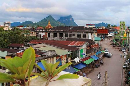 Mobile Menschen in Asien