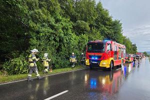 Einsatzkräfte am Einsatzort