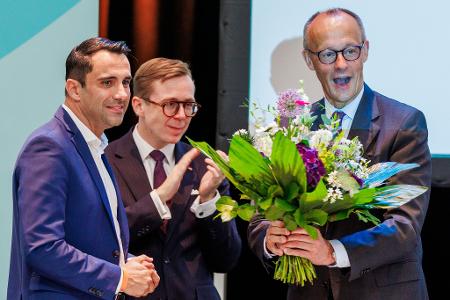 Merz besuchte den Landesparteitag in Mecklenburg-Vorpommern. 