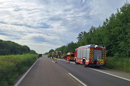 Einsatzstelle auf der A57