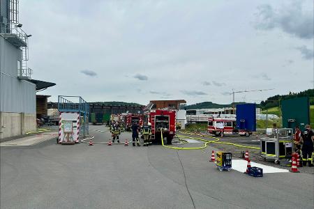 Mit über 60 Einsatzkräften war die Feuerwehr vor Ort.