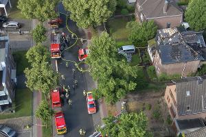 Luftbild vom Einsatz an der Materborner Allee. Foto: Feuerwehr Kleve