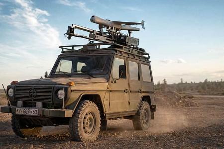 Mercedes G-Klasse Wolf mit Tytan-Drohne