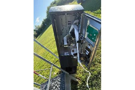 Beschädigter Automat