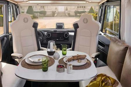 Le Voyageur, Wohnmobil, Sitzgruppe