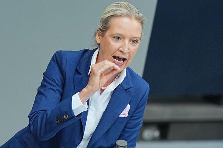 Weidel rechnet mit der Regierung generell ab.