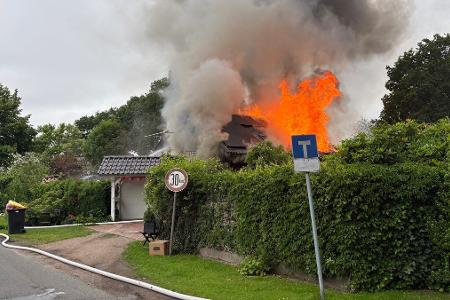 Da sin brand stehend Haus