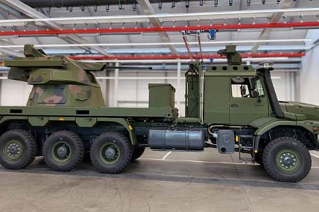  Mecedes Zetros 3848A 8x8 als Trägerplattform für Luftabwehr- und Drohnenabwehrsysteme