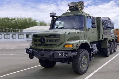  Mecedes Zetros 3848A 8x8 als Trägerplattform für Luftabwehr- und Drohnenabwehrsysteme
