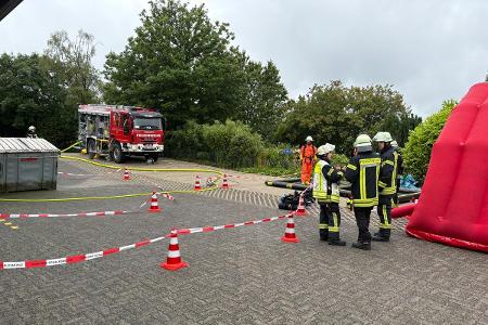 Teil des Dekontaminationsplatzes