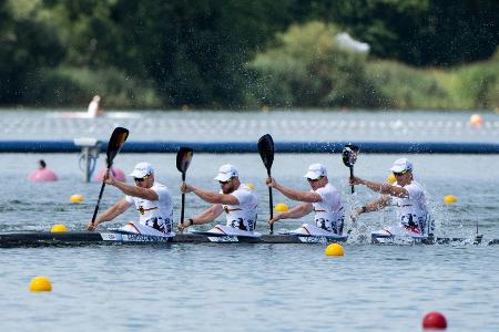 Kanu-EM: Deutscher Kajak-Vierer gewinnt Silber