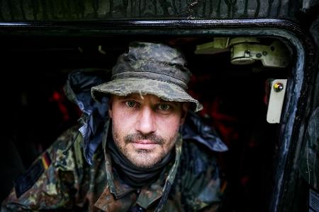 Zugführer Philip im Schützenpanzer Puma.