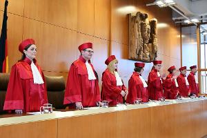 Der zweite Senat verhandelt eine Organklage der Grünen-Fraktion im Bundestag. (Archivbild)