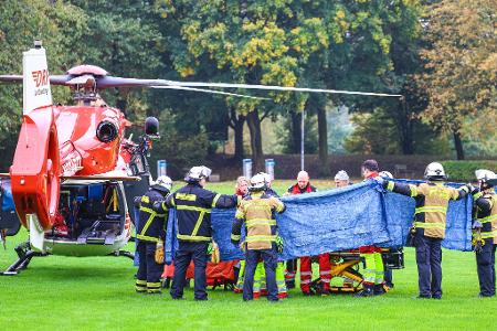 Nach der Attacke war ein Rettungshubschrauber im Einsatz. (Archivbild) 