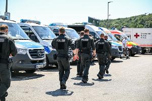 Die Polizei ist im Einsatz.