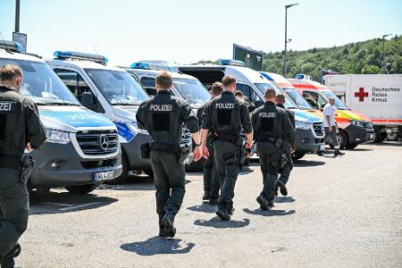 Die Polizei ist im Einsatz.