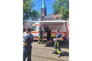 Versorgung der Einsatzkräfte durch die Johanniter Unfallhilfe