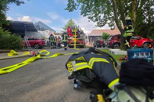 Die Feuerwehr an der Einsatzstelle