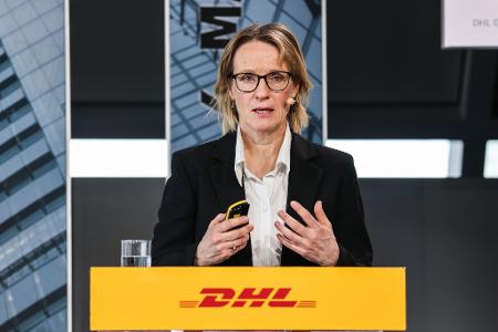 Melanie Kreis bei der DHL-Bilanzpressekonferenz 2025.