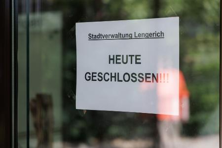 Das Rathaus blieb nach dem Großeinsatz für den Rest des Tages geschlossen.