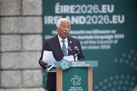 Neben Selenskyj war auch EU-Ratspräsident António Costa zu Gast in Dublin.