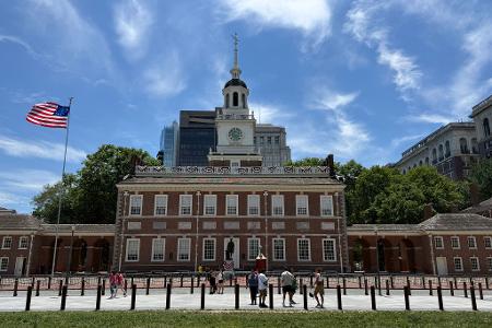 Die Unabhängigkeitserklärung wurde in der Independence Hall in Philadelphia unterzeichnet. 