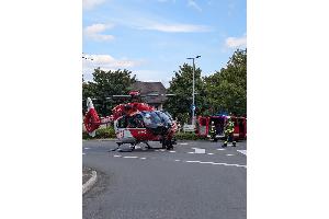 Die Einsatzkräfte der Feuerwehr Breckerfeld sicherten den Landeplatz.