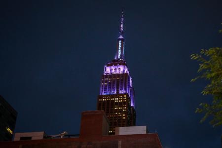 Auch das Empire State Building glitzerte den Betreibern zufolge zur Feier der Hochzeit.