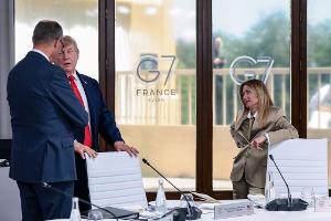 Beim G7-Gipfel in Évian gelang es den Europäern, Trump bei Laune zu halten - beim Nato-Gipfel könnte das schwieriger werden. (Archivbild)