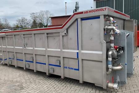 Ellermann Container Elektroauto Brand Feuerwehr