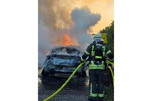 Löscharbeiten durch die Feuerwehr
