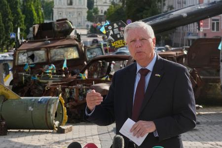 Graham war am Freitag noch in Kiew, wo er auch Präsident Selenskyj traf. (Archivbild)