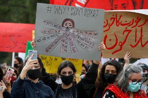 Pakistanische Aktivistinnen demonstrieren im Rahmen des Internationalen Frauentags. (Archivbild)