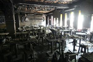 Das Lokal wurde bei dem Brand völlig zerstört.